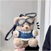 Cartoon Pilot Bear Plush Keychain